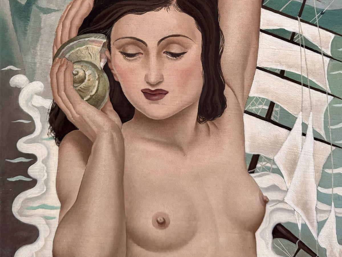 Omer Van De Weyer ( Louvain 1910 - ? ) - ' The Voice Of The Shell - Franciska Léona Rochtus '-photo-5