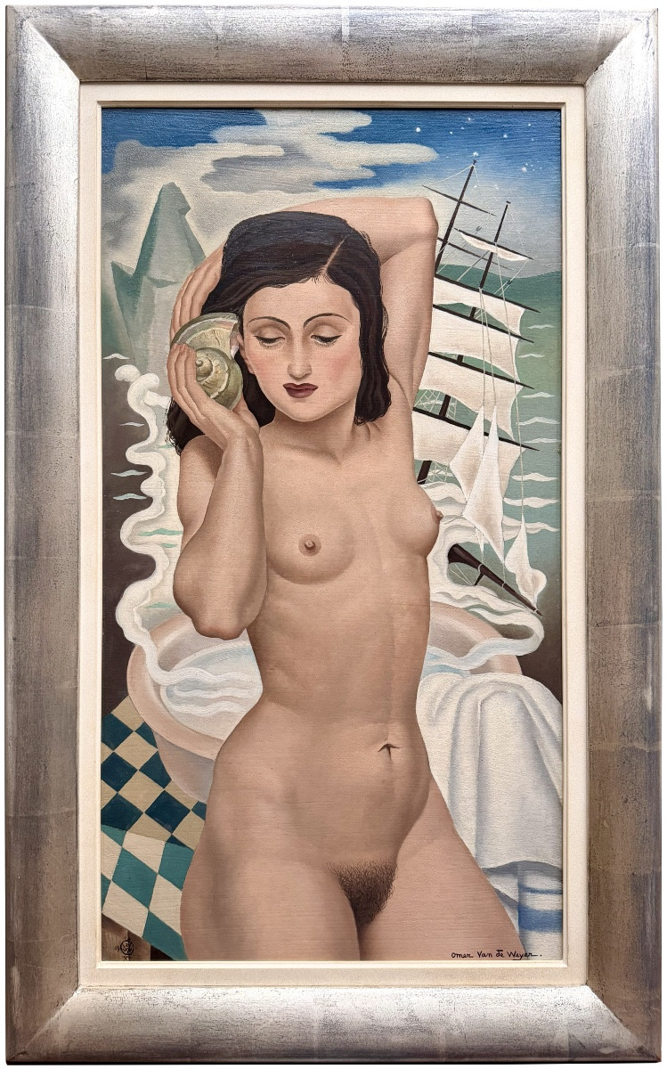 Omer Van De Weyer ( Louvain 1910 - ? ) - ' The Voice Of The Shell - Franciska Léona Rochtus '