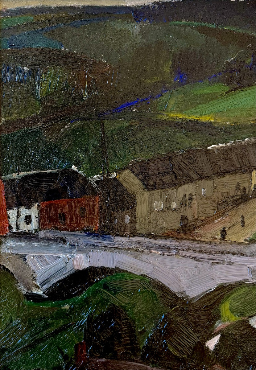 Henri Victor Wolvens ( Bruxelles 1896 - 1977 Bruges ) - View Of A Village In The Ardennes, 1927-photo-1