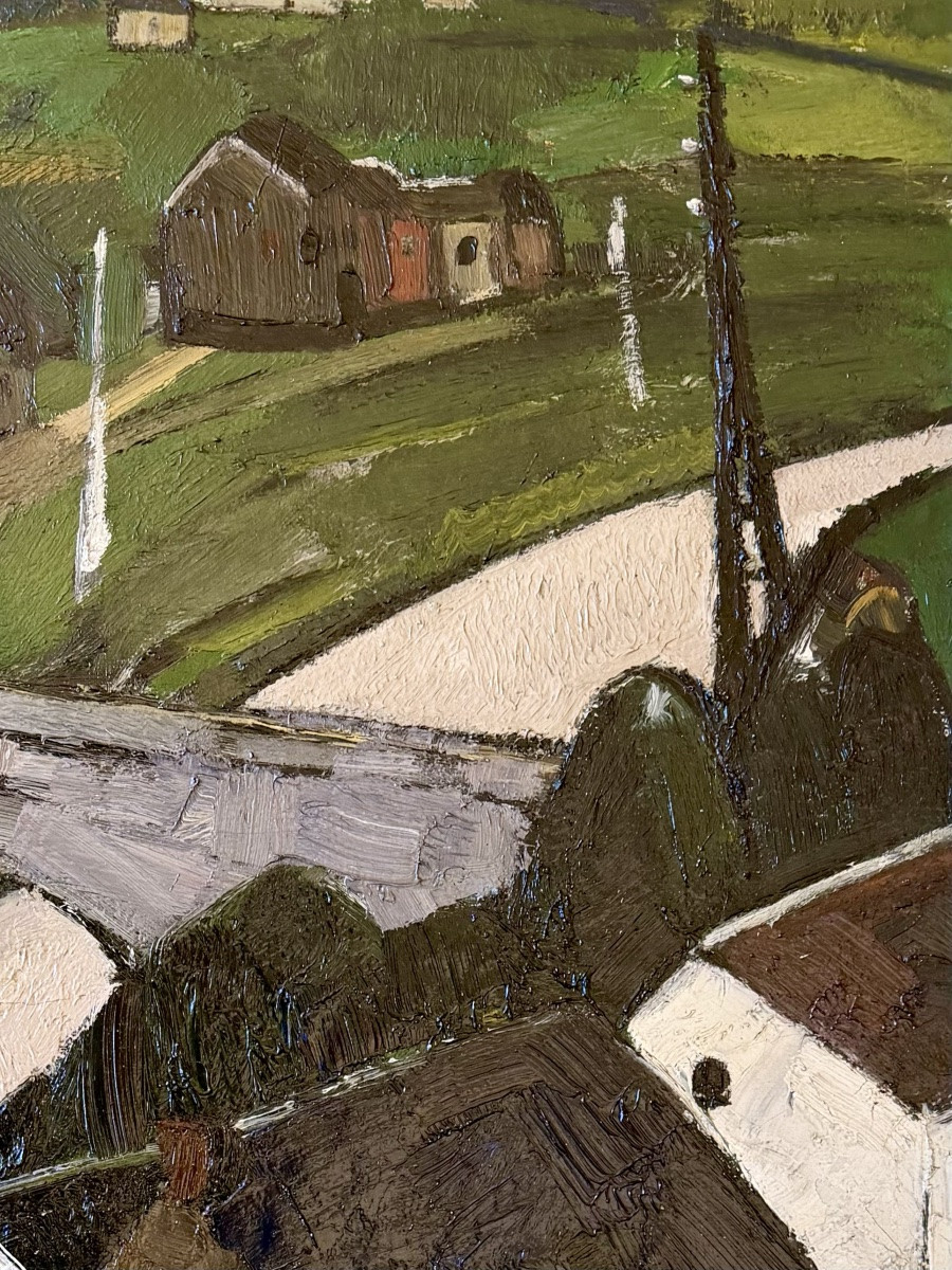 Henri Victor Wolvens ( Bruxelles 1896 - 1977 Bruges ) - View Of A Village In The Ardennes, 1927-photo-6