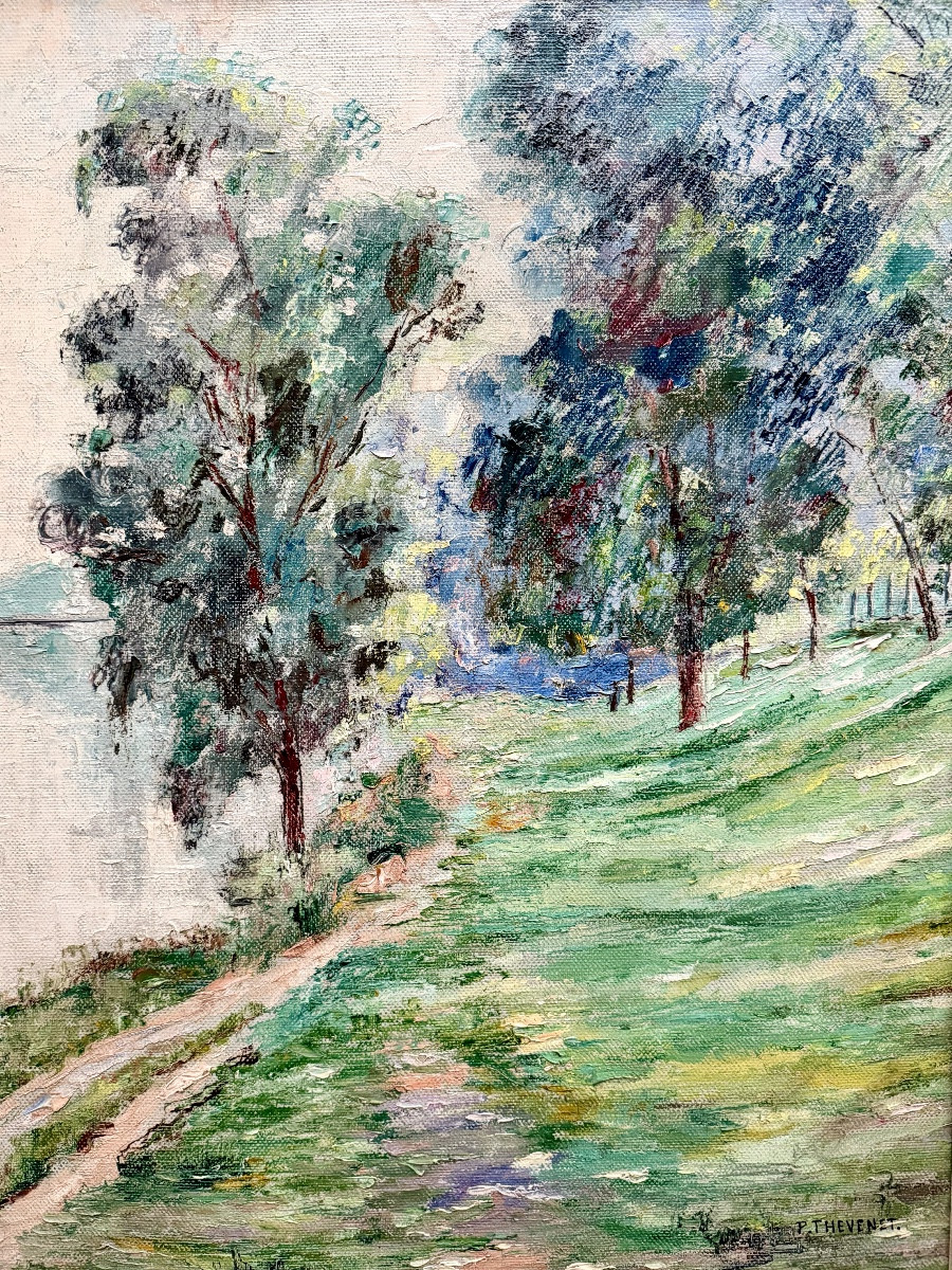 Pierre Thevenet ( Bruges 1870 - 1937 Bruxelles ) - The Seine In Paris-photo-2