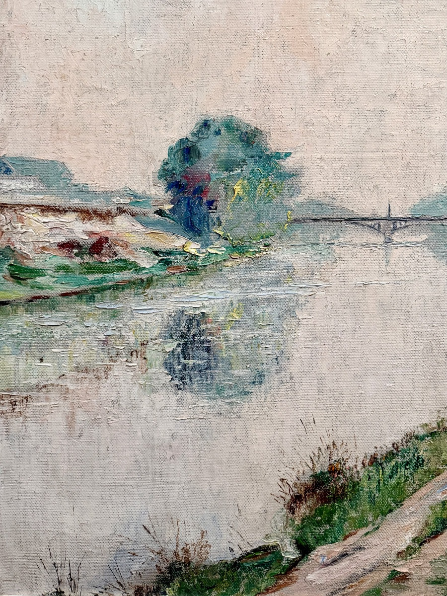 Pierre Thevenet ( Bruges 1870 - 1937 Bruxelles ) - The Seine In Paris-photo-5