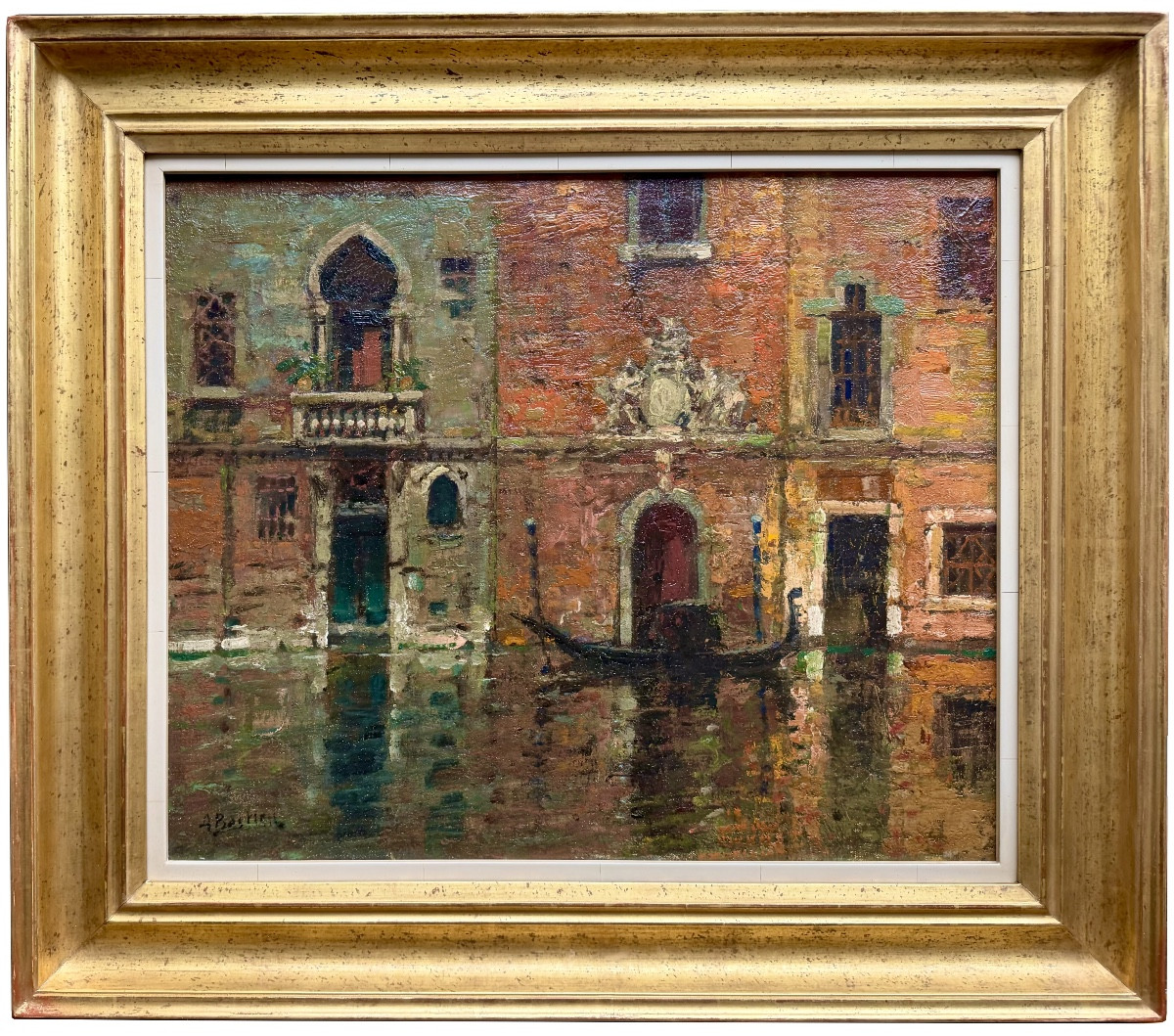 Alfred Bastien ( Ixelles 1873 - 1955 Uccle ) - ' Venice - View On The Canal '