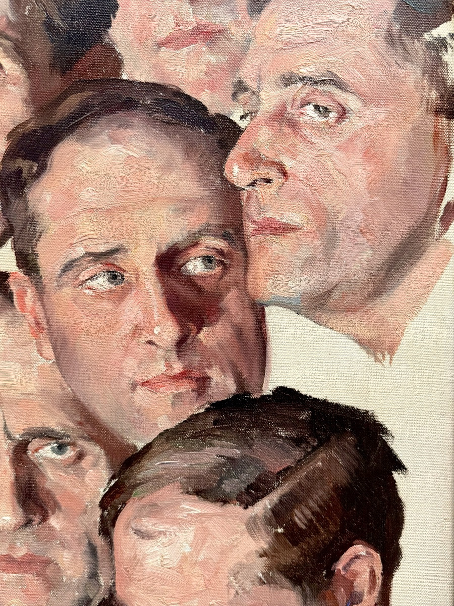 Max Moreau (1902 – 1992) - 'Portrait de quatorze émotions'-photo-6