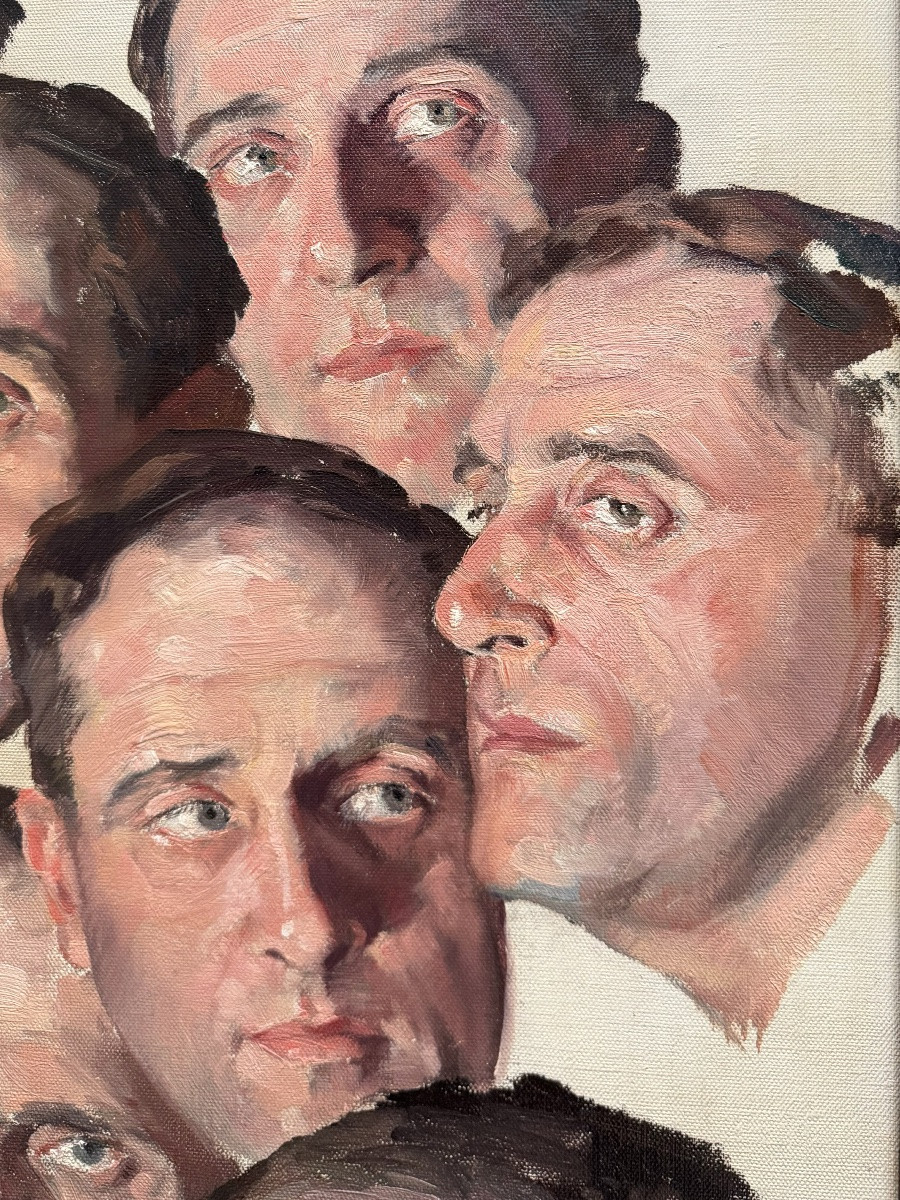 Max Moreau (1902 – 1992) - 'Portrait de quatorze émotions'-photo-7