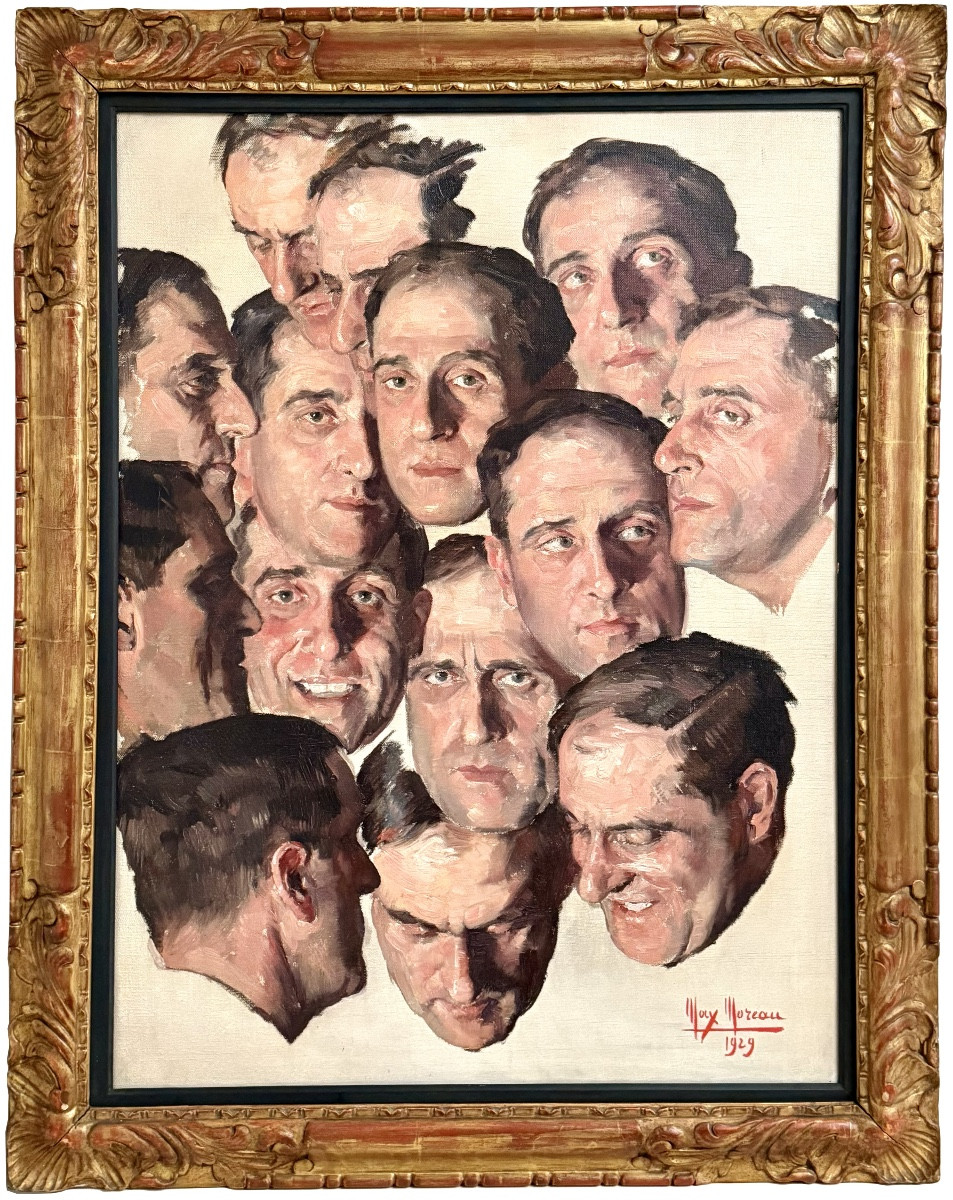 Max Moreau (1902 – 1992) - 'Portrait de quatorze émotions'