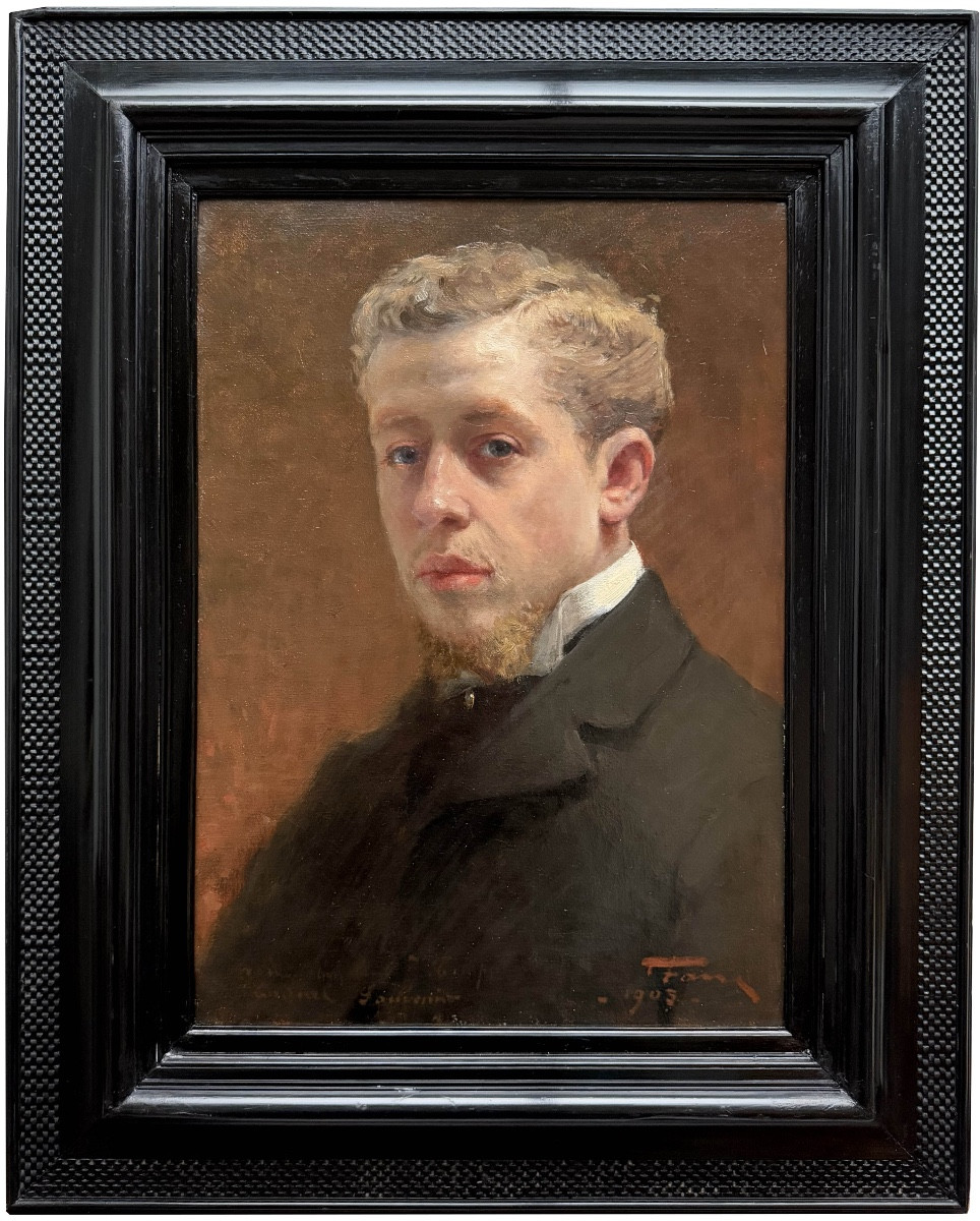 Artist 19th - 20th Century, Signed And Dated 1903 - 'portrait Of A Man In A Black Coat'