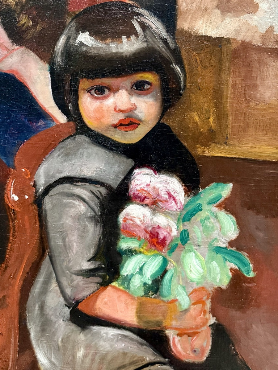 Oscar Eishacker (Avignon 1881 – 1961 Marseille) - 'Deux filles'-photo-4