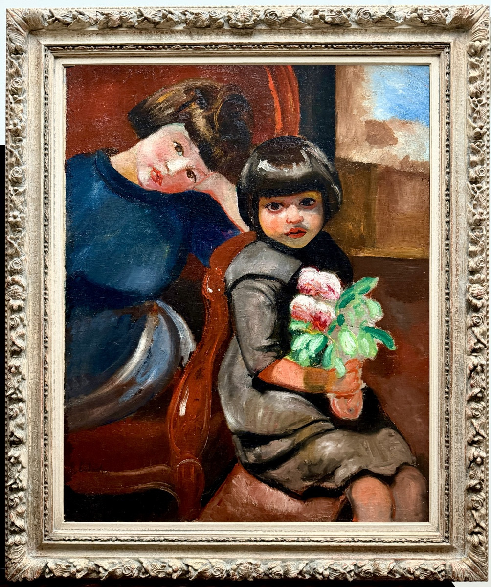 Oscar Eishacker (Avignon 1881 – 1961 Marseille) - 'Deux filles'