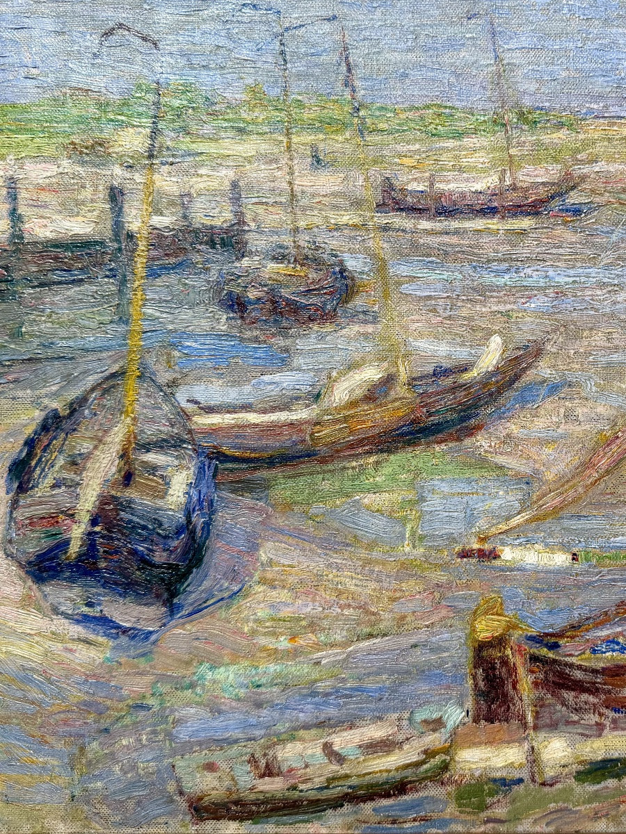 Constant Permeke (antwerp 1886 - 1952 Ostend) - 'boats On The Shore Of Ostend, 1911'-photo-4