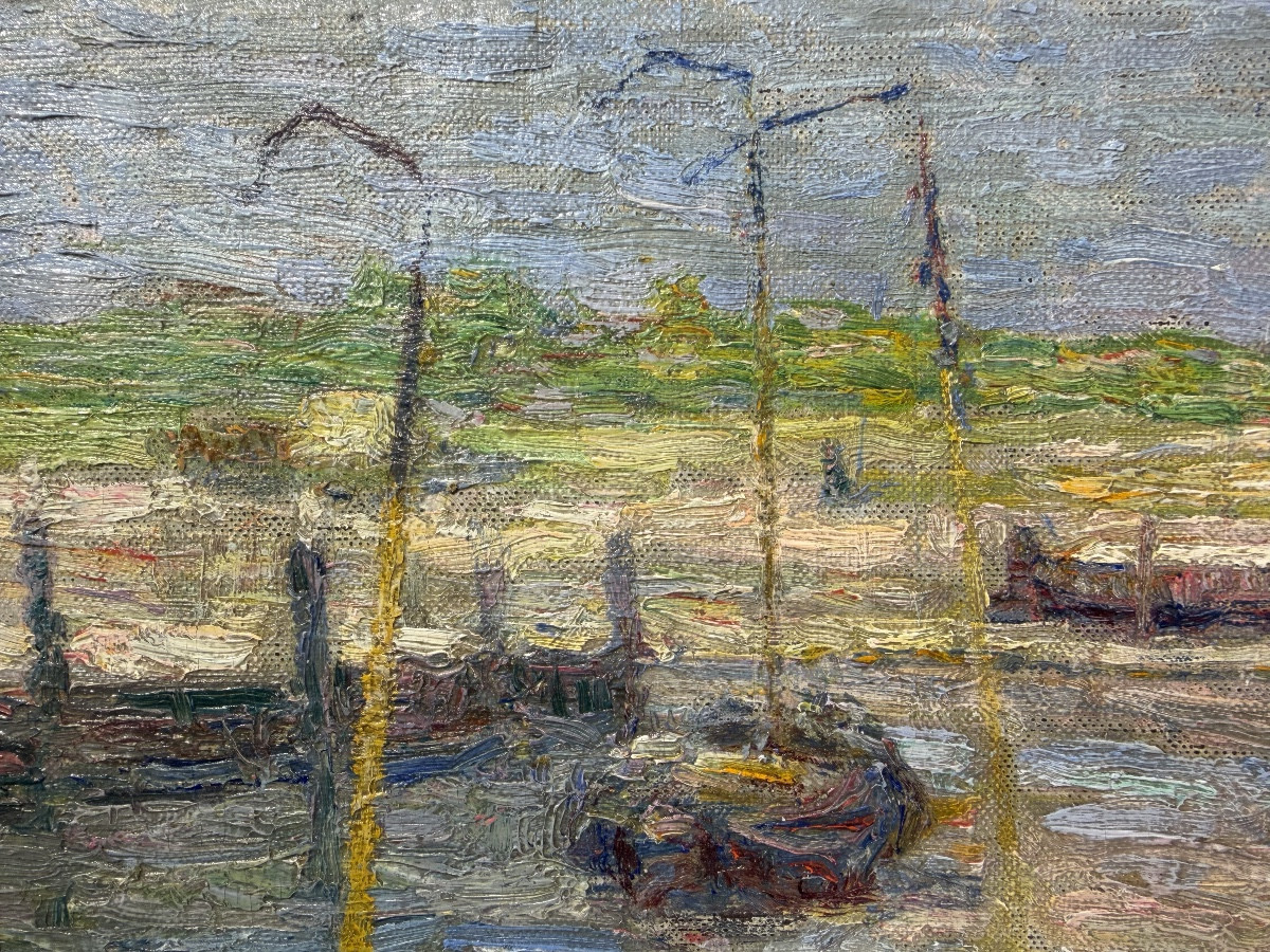 Constant Permeke (antwerp 1886 - 1952 Ostend) - 'boats On The Shore Of Ostend, 1911'-photo-2