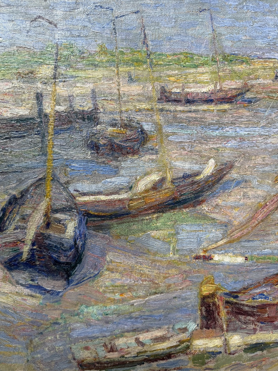 Constant Permeke (antwerp 1886 - 1952 Ostend) - 'boats On The Shore Of Ostend, 1911'-photo-7