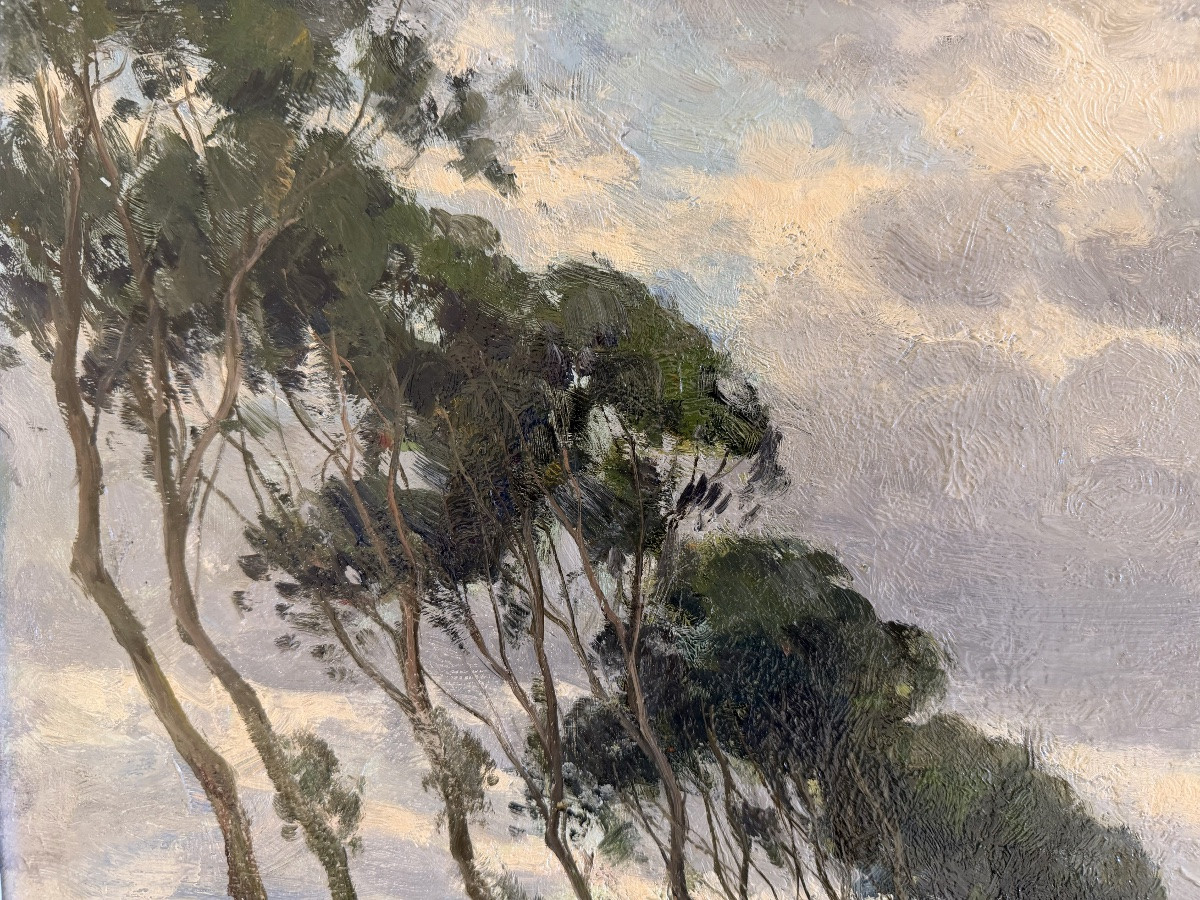 Louis Clesse (1889 - Brussels - 1961) - 'along The Path, Oudenburg'-photo-6