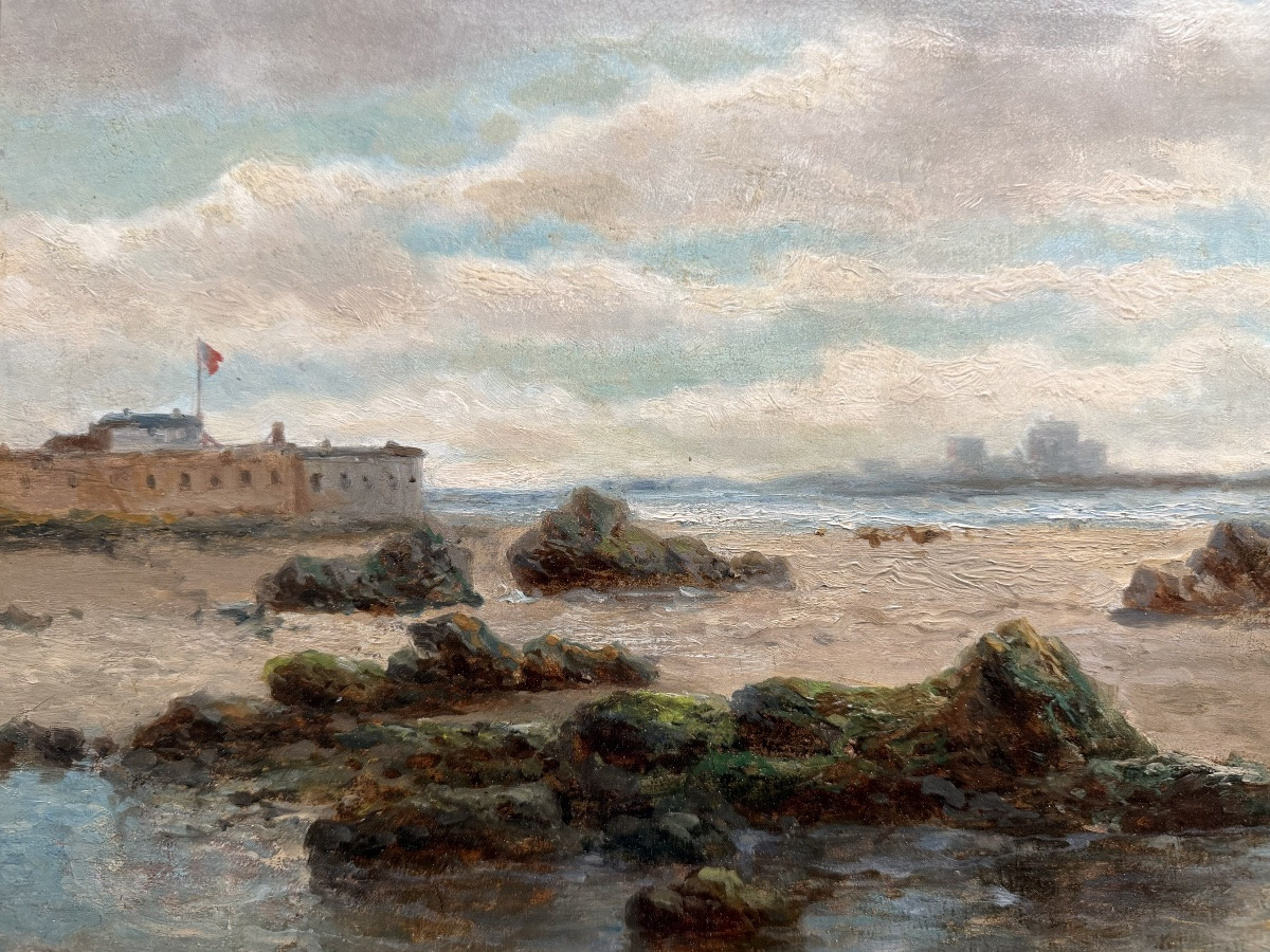 François-Étienne Musin (1820 – 1888) - « La plage de Saint-Hélier, Jersey »-photo-5