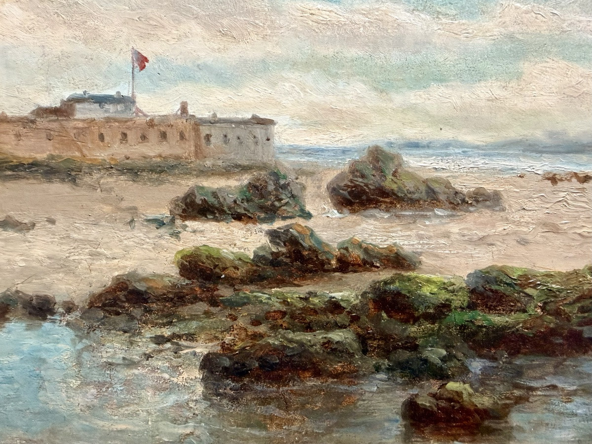François-Étienne Musin (1820 – 1888) - « La plage de Saint-Hélier, Jersey »-photo-7