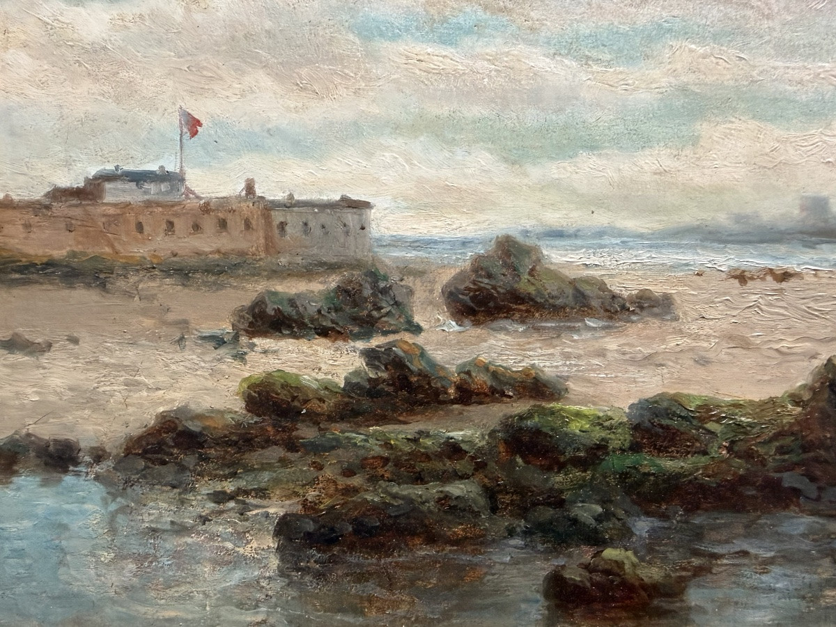 François-Étienne Musin (1820 – 1888) - « La plage de Saint-Hélier, Jersey »-photo-8