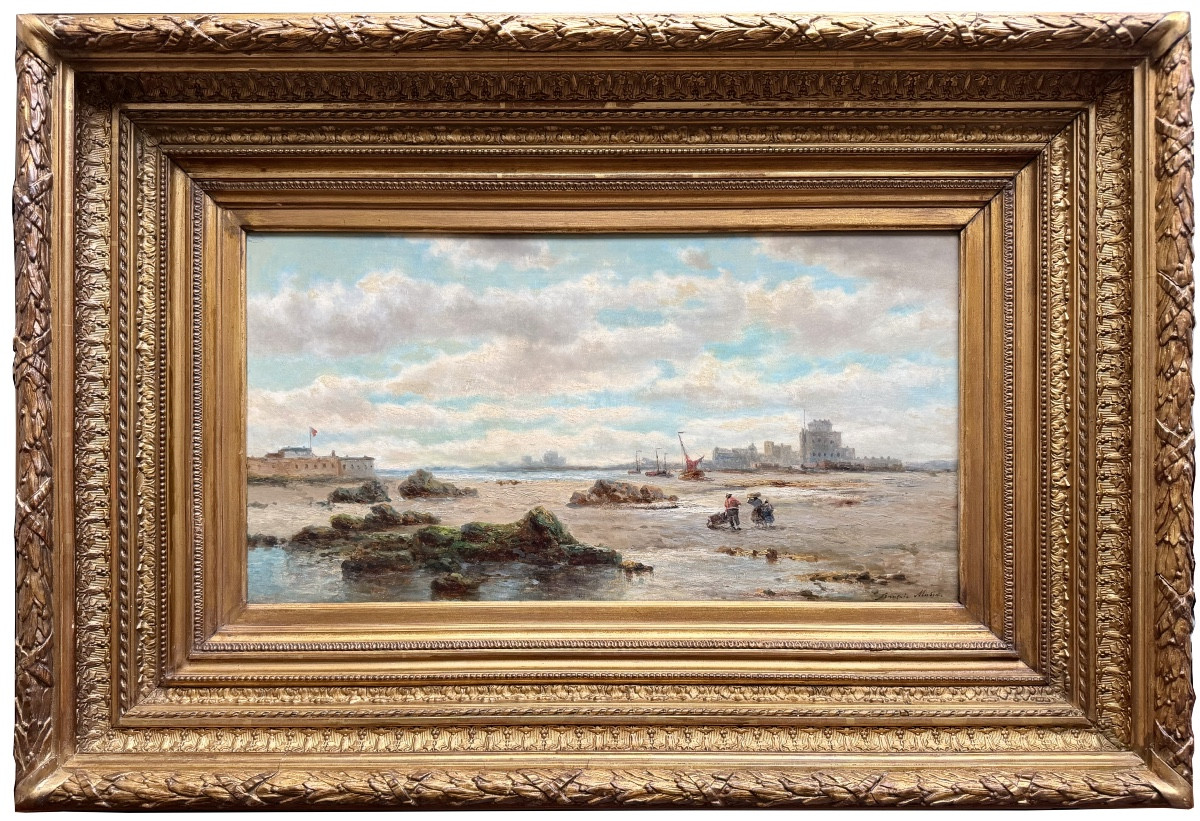 François-Étienne Musin (1820 – 1888) - « La plage de Saint-Hélier, Jersey »