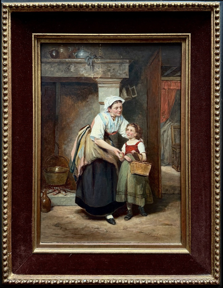 Léon Émile Caille ( Merville 1836 – 1907 Paris ) - « La Pomme du Soin »-photo-2
