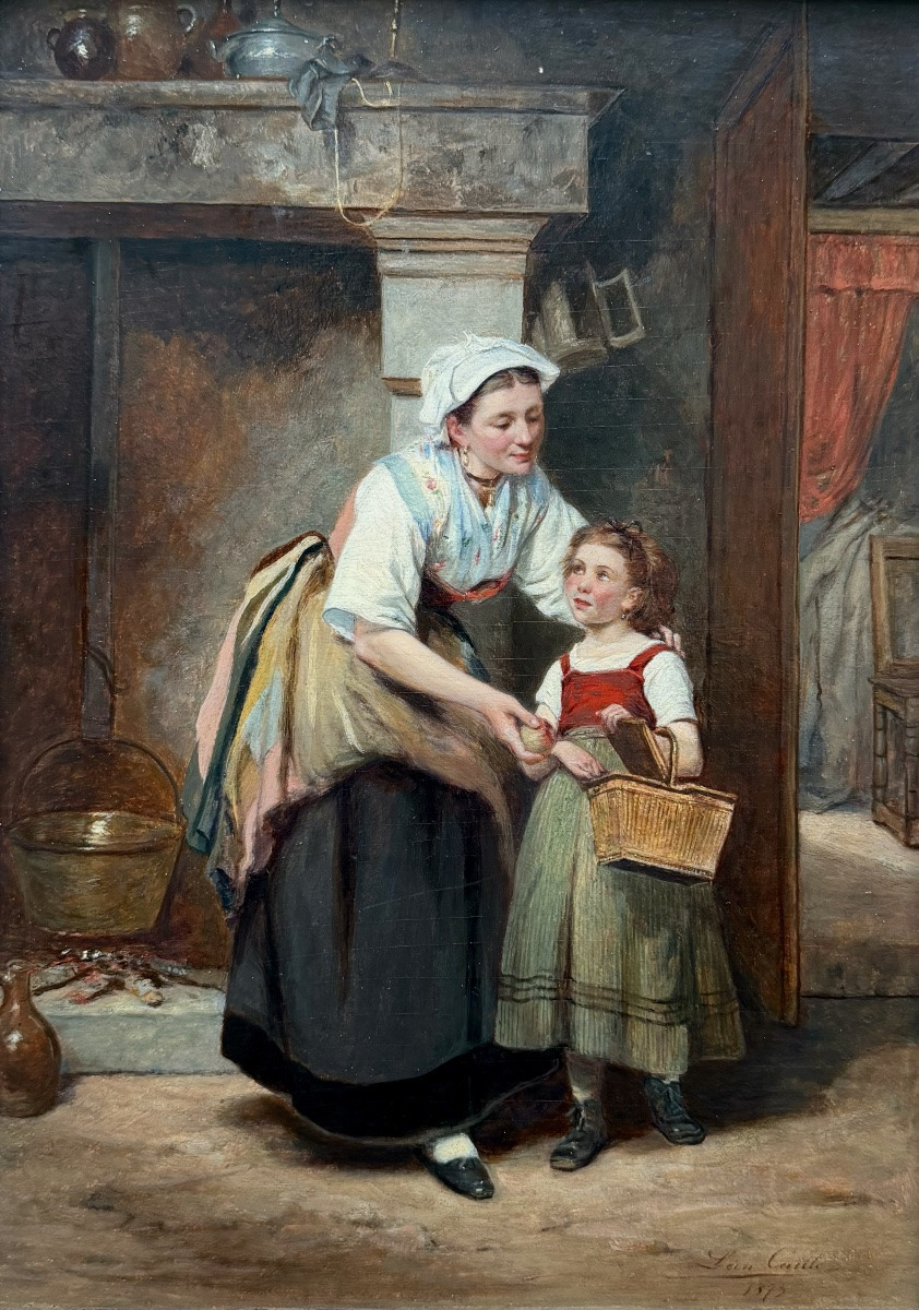 Léon Émile Caille ( Merville 1836 – 1907 Paris ) - « La Pomme du Soin »-photo-3