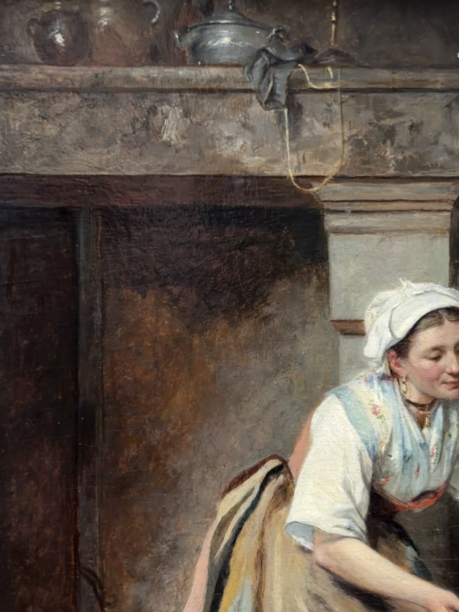 Léon Émile Caille ( Merville 1836 – 1907 Paris ) - « La Pomme du Soin »-photo-4