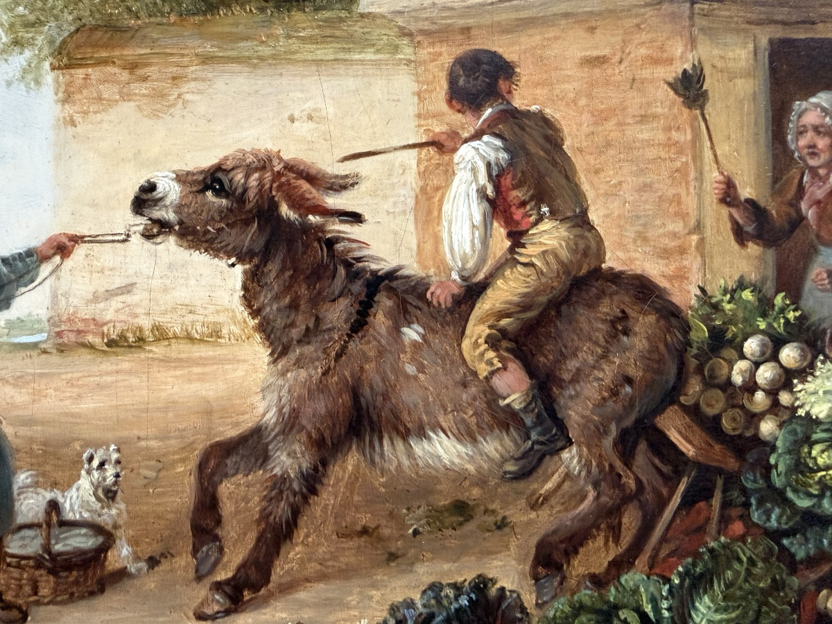 Edmund Bristow (1787 – Eton – 1876) Peintre anglais - ' L’Entêté '-photo-3