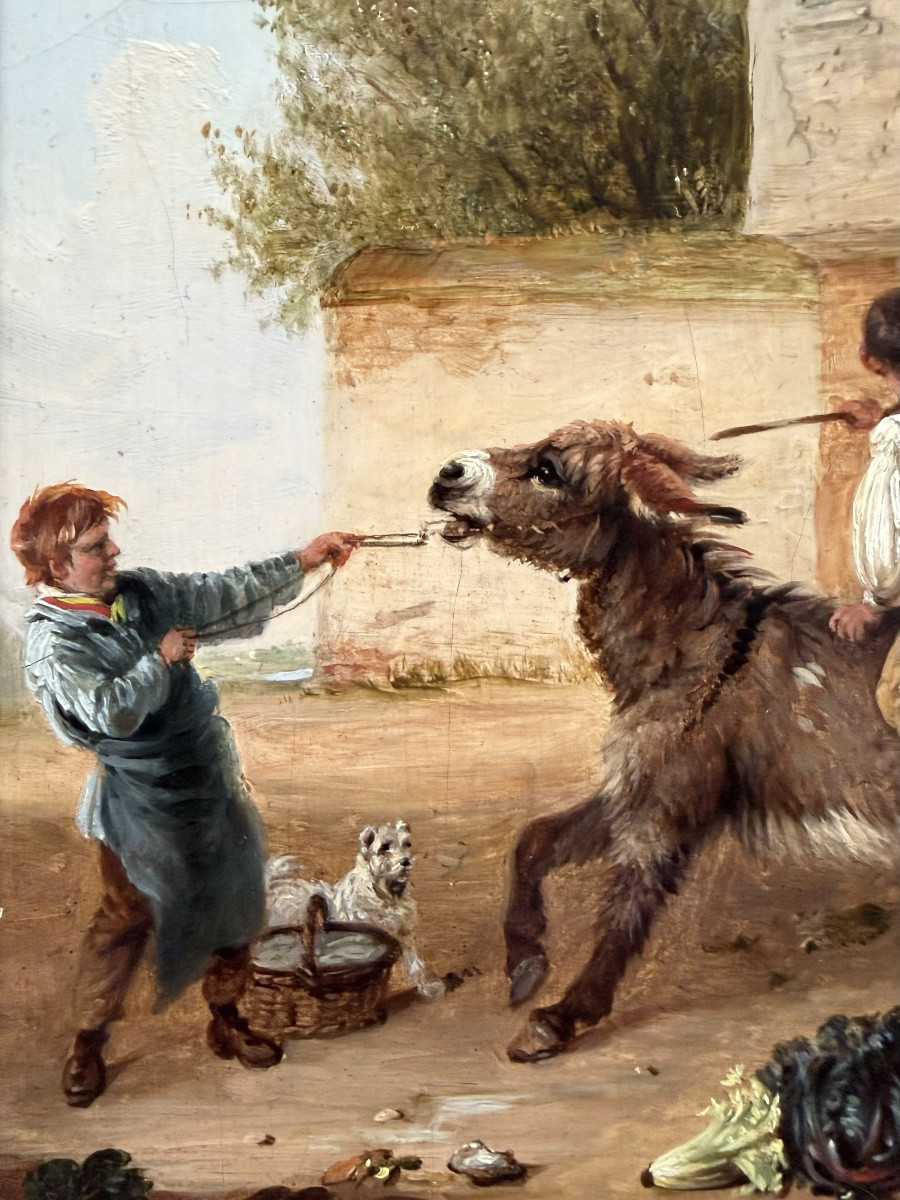 Edmund Bristow (1787 – Eton – 1876) Peintre anglais - ' L’Entêté '-photo-5