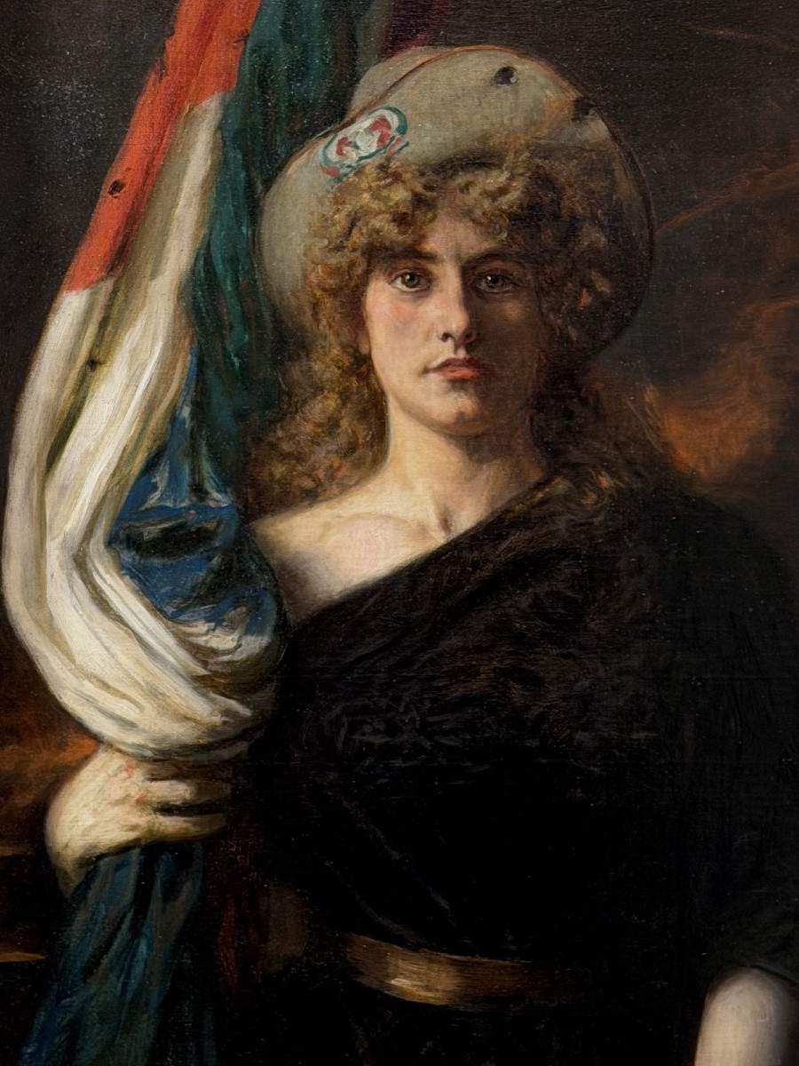 Léon Herbo (1850 - 1907) -  ' Liberty Of Italy – La Libertà D’italia '-photo-4