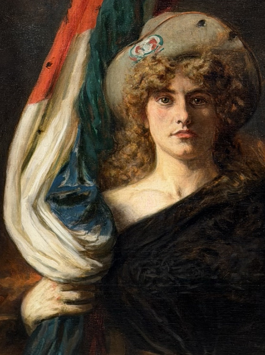 Léon Herbo (1850 - 1907) -  ' Liberty Of Italy – La Libertà D’italia '-photo-3