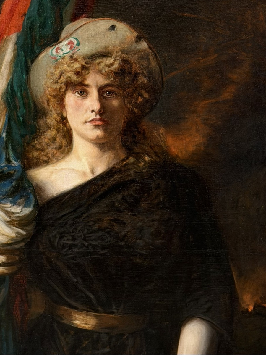 Léon Herbo (1850 - 1907) -  ' Liberty Of Italy – La Libertà D’italia '-photo-4