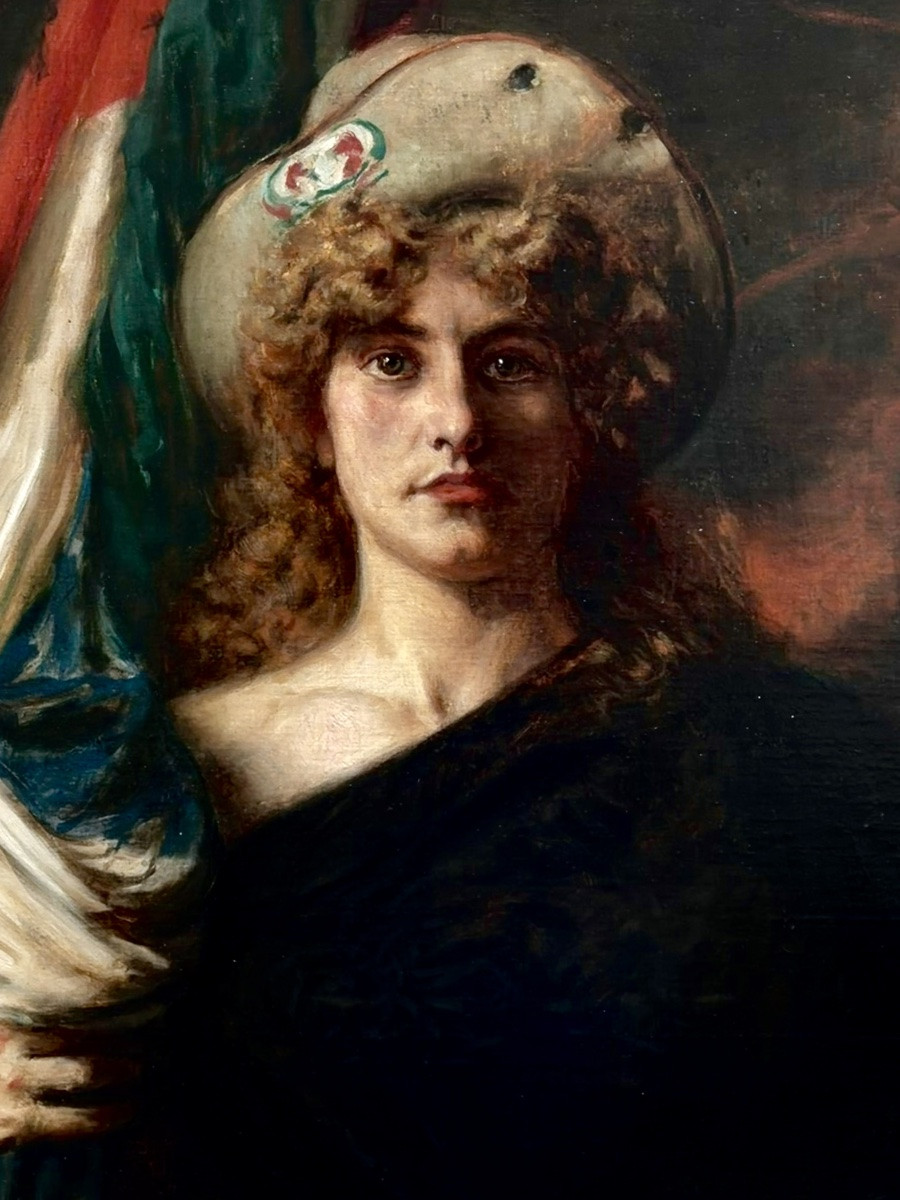 Léon Herbo (1850 - 1907) -  ' Liberty Of Italy – La Libertà D’italia '-photo-5