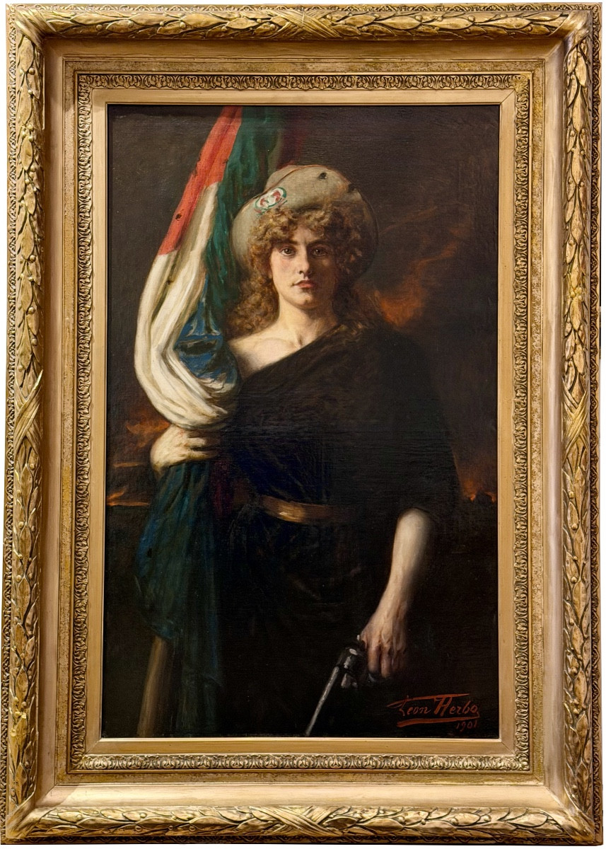 Léon Herbo (1850 - 1907) -  ' Liberty Of Italy – La Libertà D’italia '