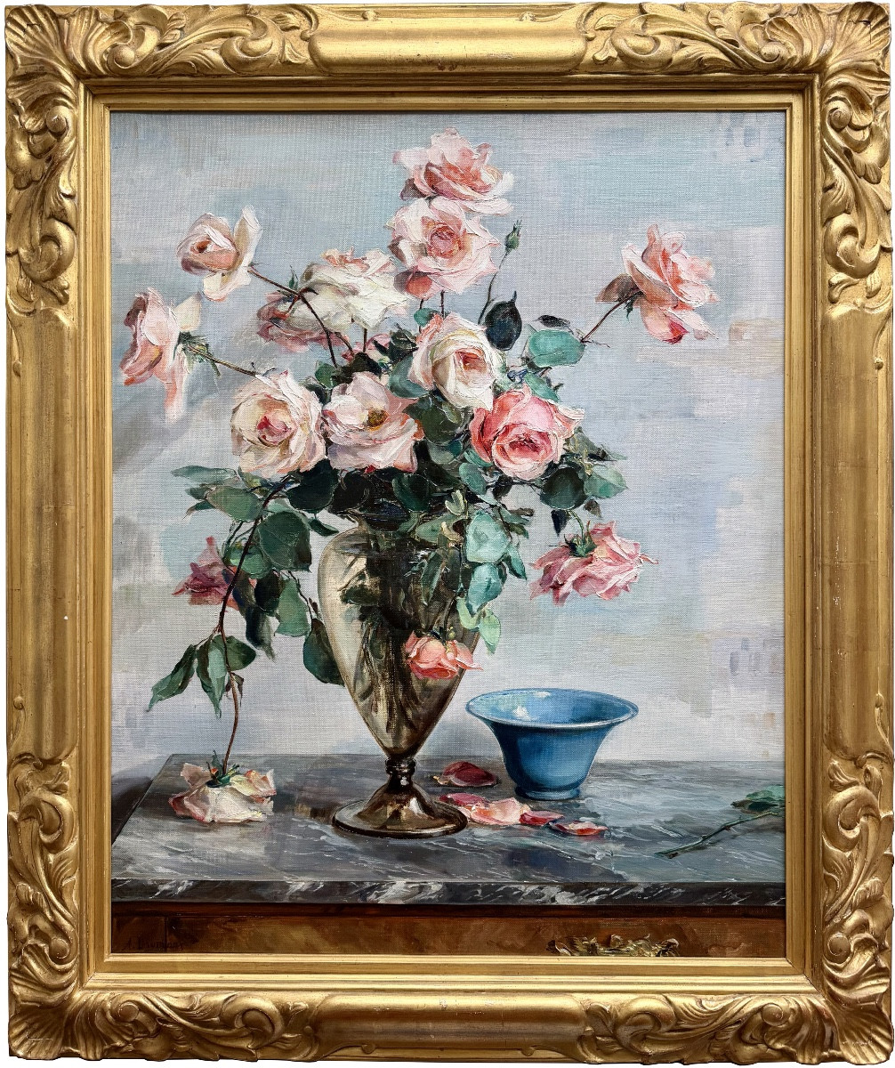 Angelina-marie-eugénie Drumaux (1881 - 1959) -  « Le Bouquet De Roses »