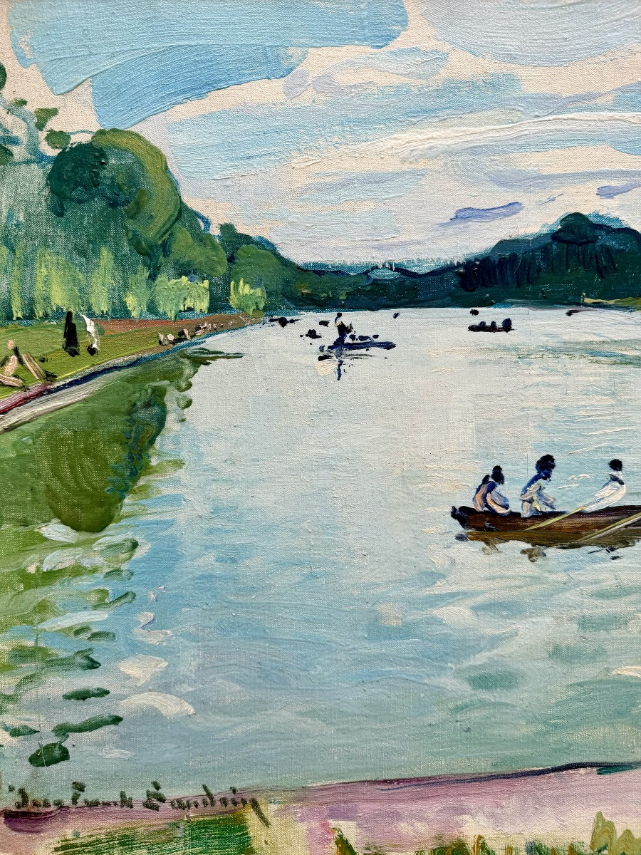 Jean-Franck Baudoin (1870 – 1961) - « Le Grand Canal de Versailles »-photo-4