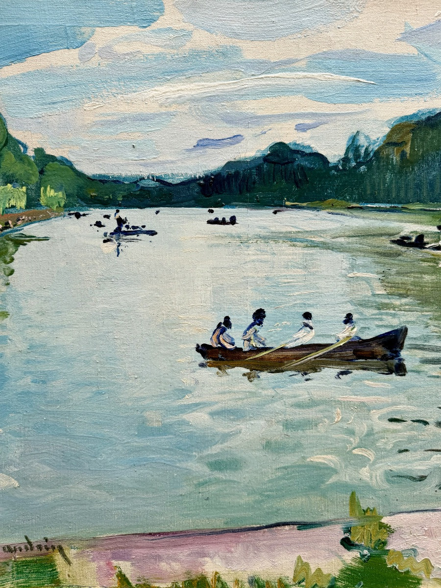 Jean-Franck Baudoin (1870 – 1961) - « Le Grand Canal de Versailles »-photo-1