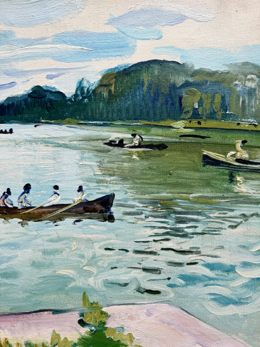 Jean-Franck Baudoin (1870 – 1961) - « Le Grand Canal de Versailles »-photo-2