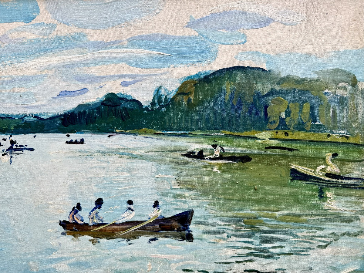 Jean-Franck Baudoin (1870 – 1961) - « Le Grand Canal de Versailles »-photo-5