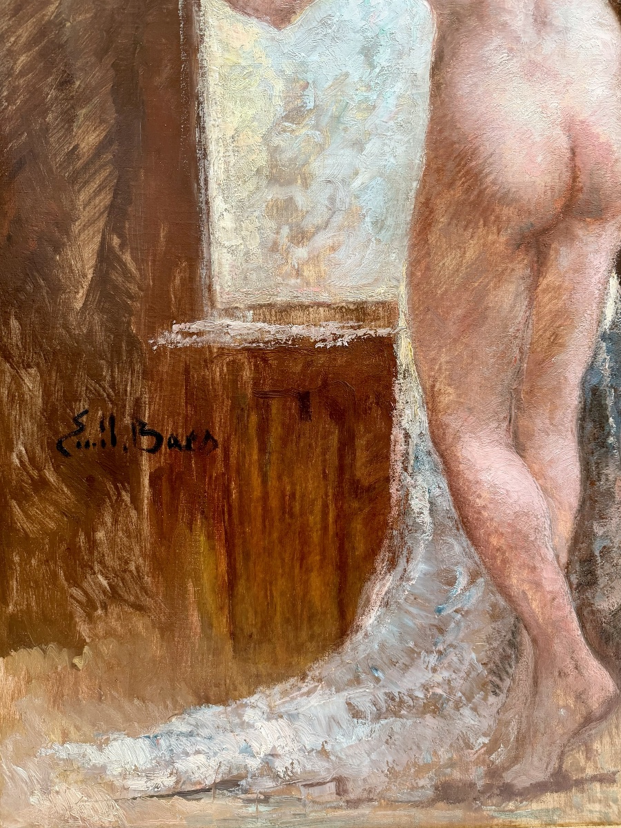 Emile Baes (1879 – 1953) -  ' Nu féminin à la fenêtre '-photo-2