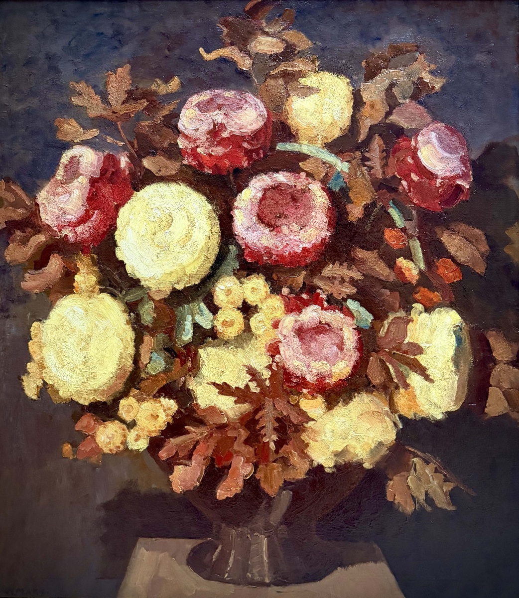 Kees Maks (1876 - Amsterdam - 1967) - ' Chrysanthemums In A Vase '-photo-2