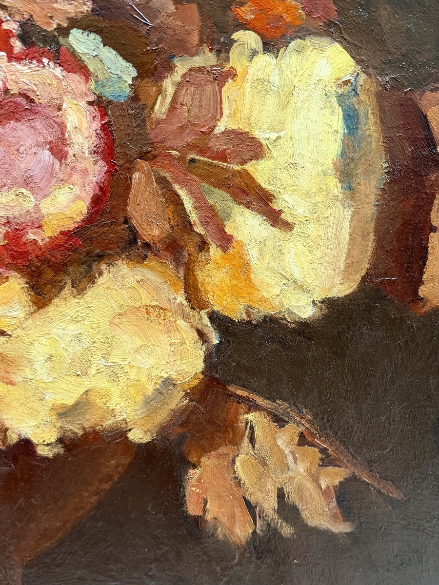 Kees Maks (1876 - Amsterdam - 1967) - ' Chrysanthemums In A Vase '-photo-2
