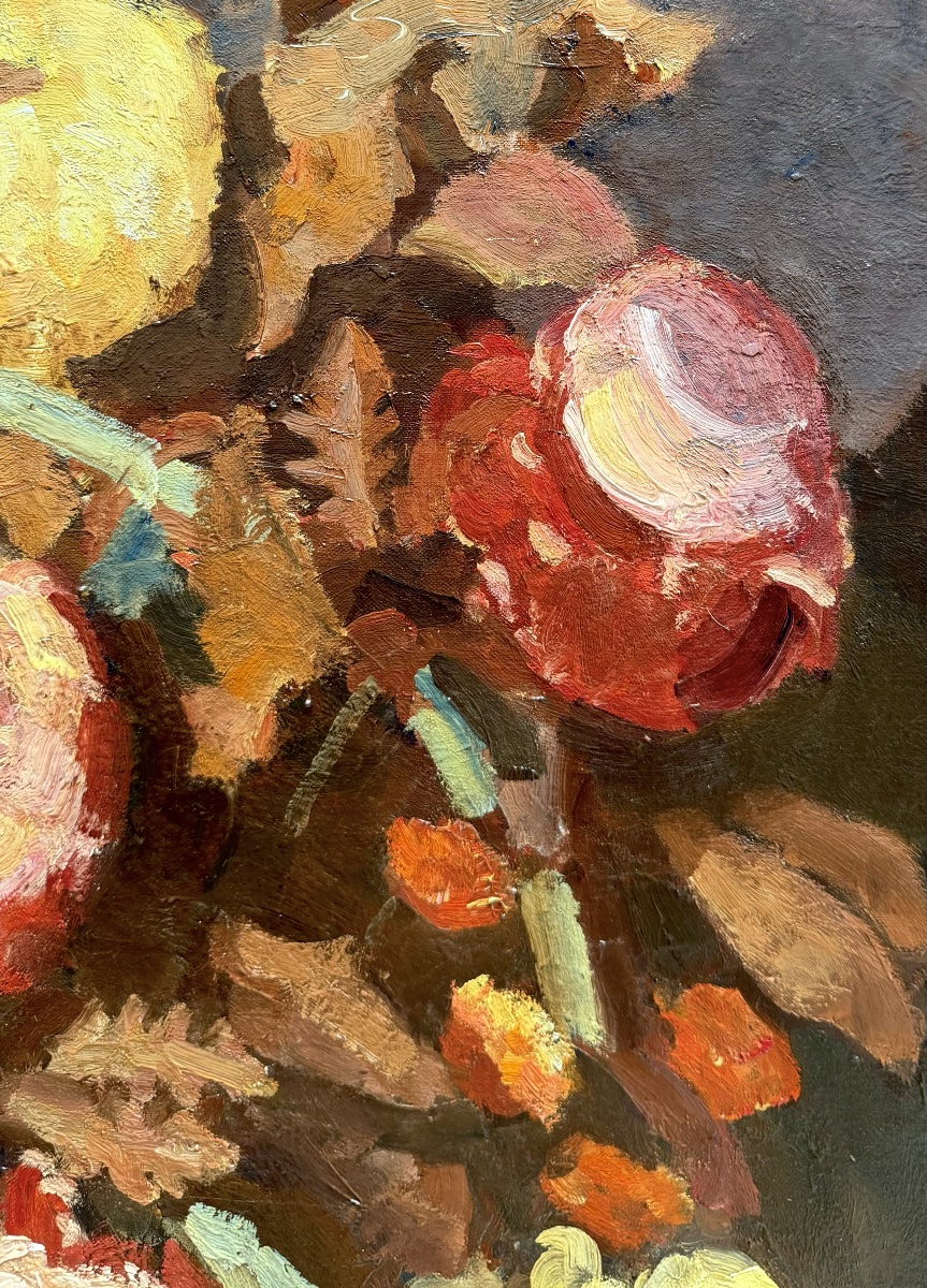 Kees Maks (1876 - Amsterdam - 1967) - ' Chrysanthemums In A Vase '-photo-4