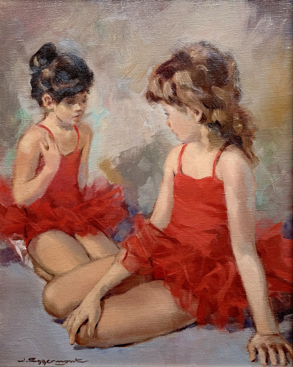 Jacques Eggermont (1918 – 1998) - ' Les Ballerines – Tutus Rouges '-photo-2