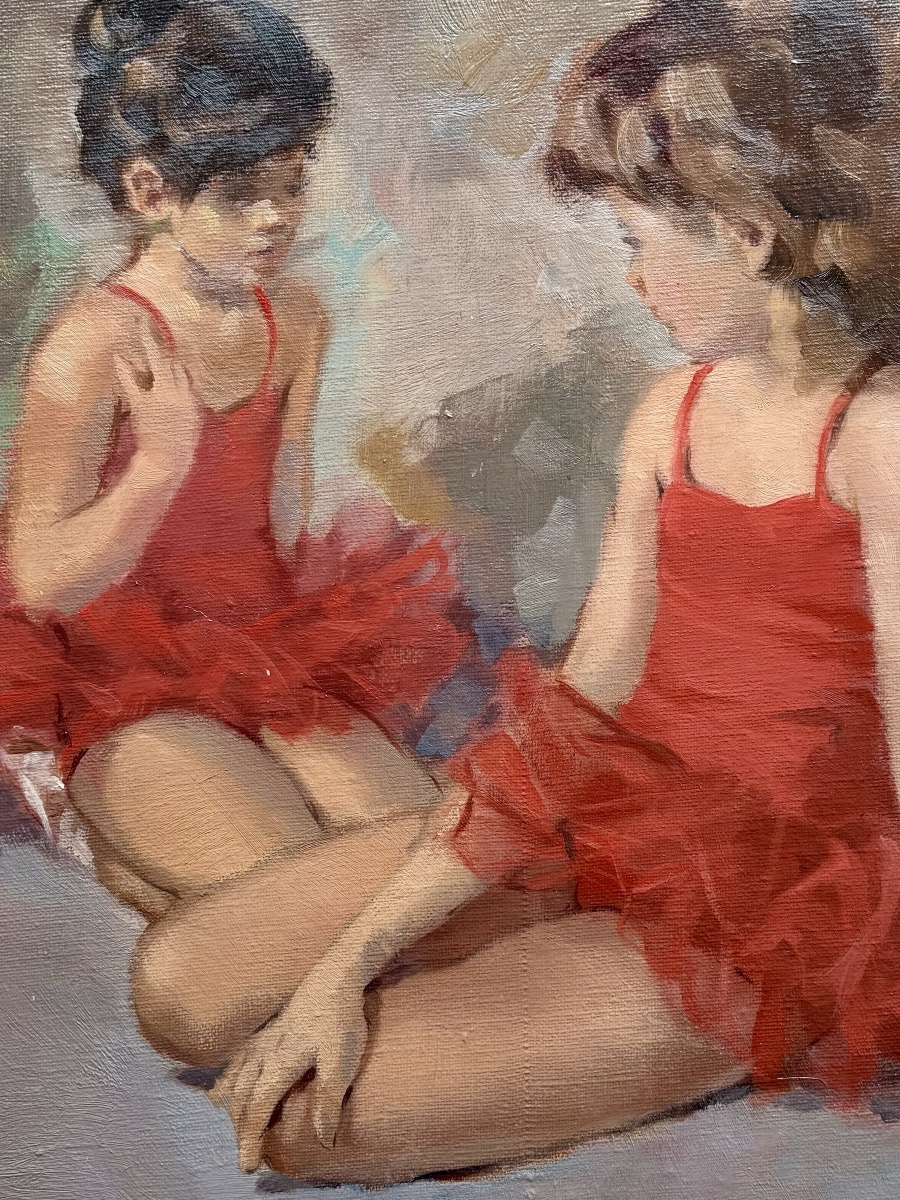 Jacques Eggermont (1918 – 1998) - ' Les Ballerines – Tutus Rouges '-photo-3