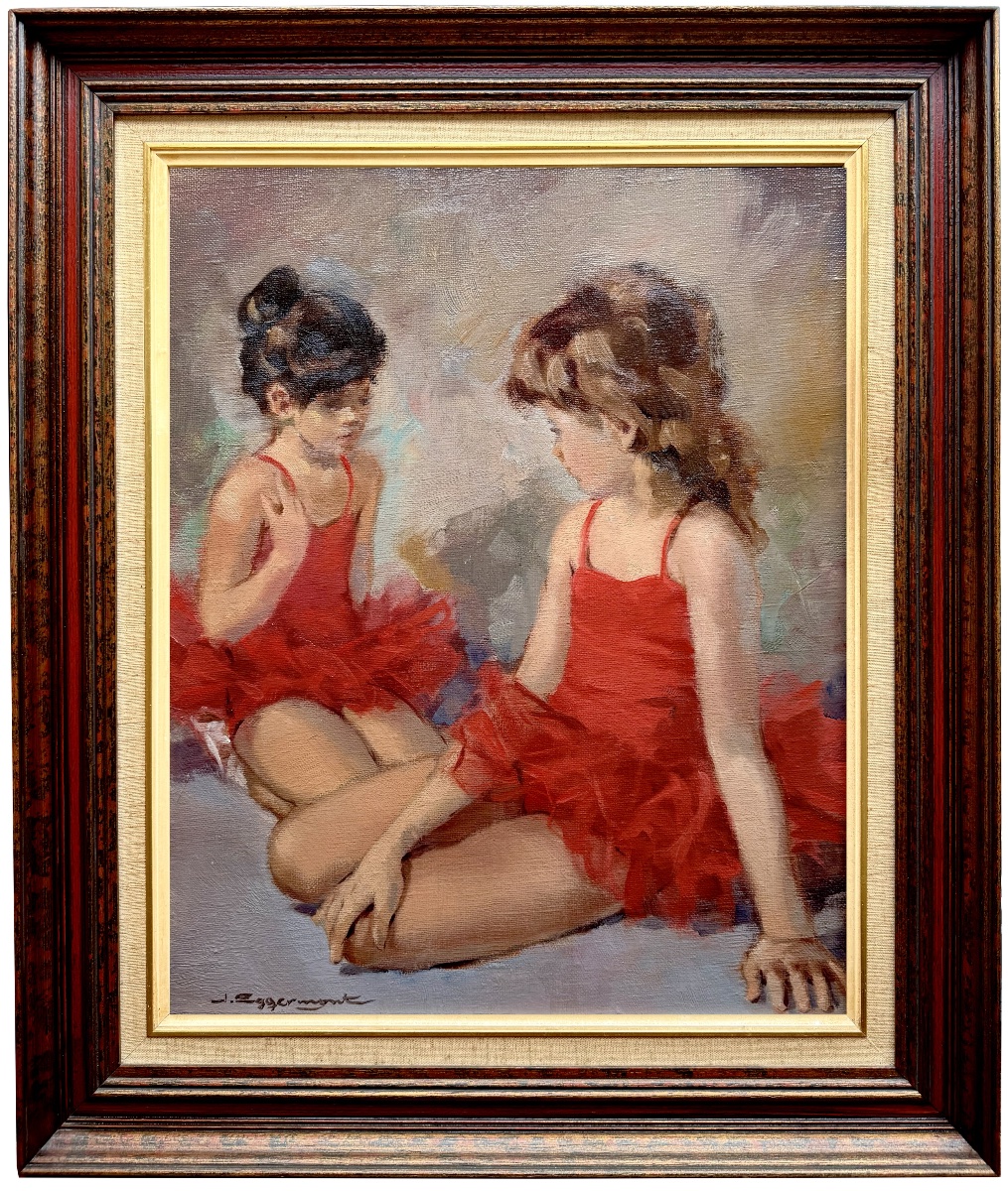Jacques Eggermont (1918 – 1998) - ' Les Ballerines – Tutus Rouges '