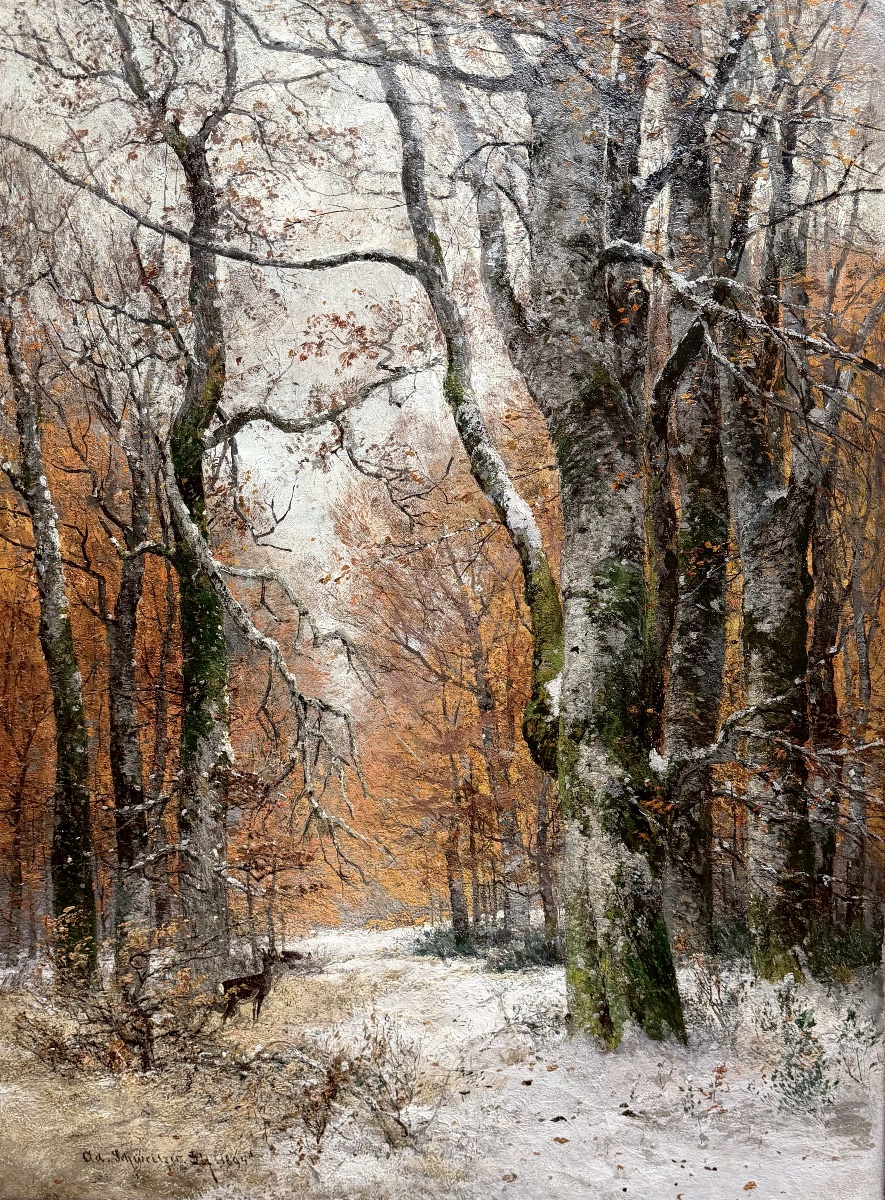 Gustav Adolf Schweitzer  (1847 – 1914) -  « Le silence de l’hiver – Düsseldorf, 1894 »-photo-2