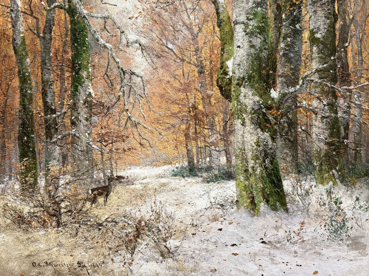 Gustav Adolf Schweitzer  (1847 – 1914) -  « Le silence de l’hiver – Düsseldorf, 1894 »-photo-1