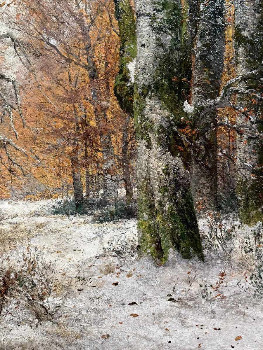 Gustav Adolf Schweitzer  (1847 – 1914) -  « Le silence de l’hiver – Düsseldorf, 1894 »-photo-4