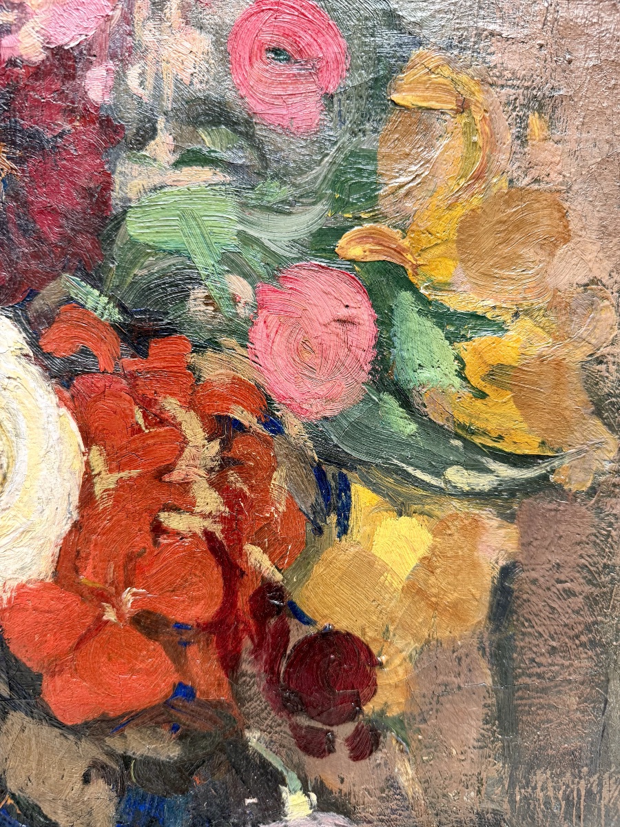 Fernand Allard l'Olivier (1883 - 1933) - 'bouquet Of Summer Flowers'-photo-5
