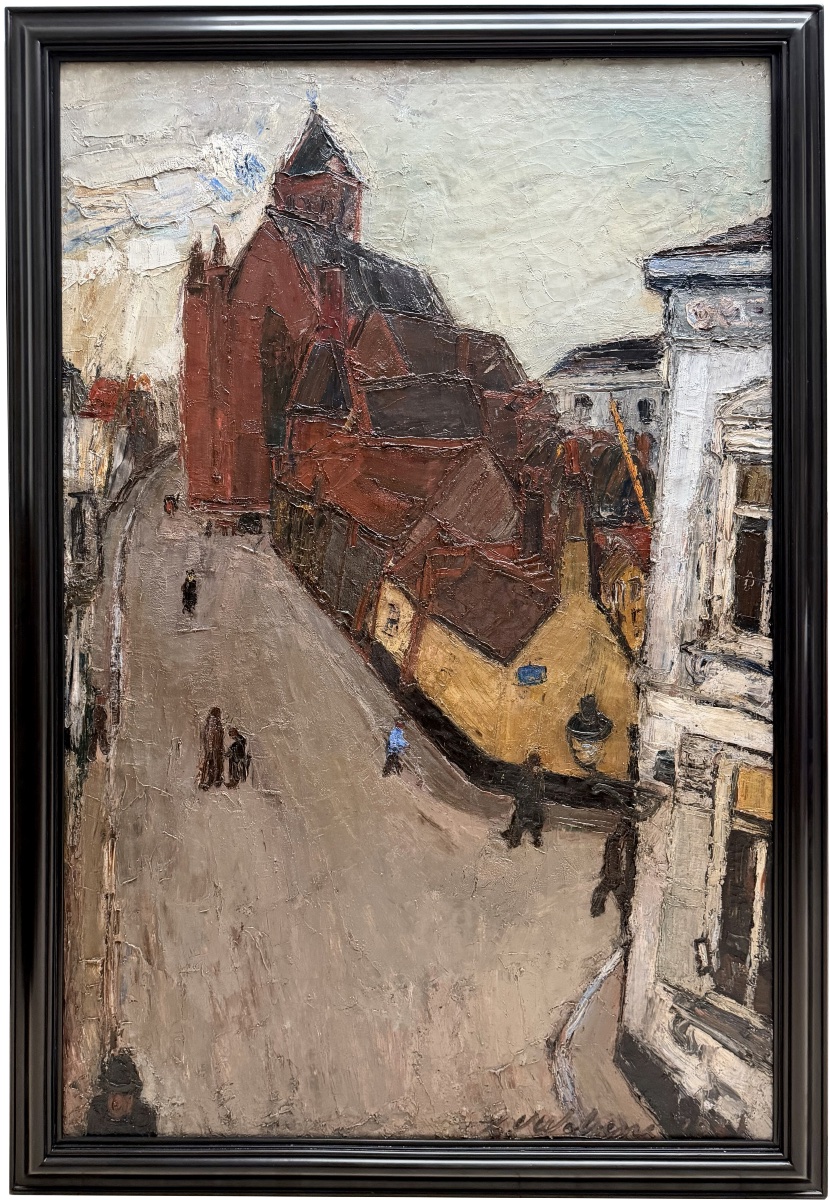 Henri Victor Wolvens (Bruxelles 1896 – 1977 Bruges) - « L’Église Saint-Jacques à Bruges, 1941 »