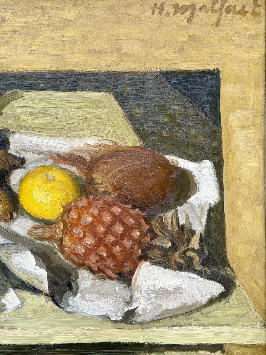 Hubert Malfait (astene, 1898 – 1971, Sint-martens-latem) - “exotic Fruits And A Smoker’s Pipe”-photo-5