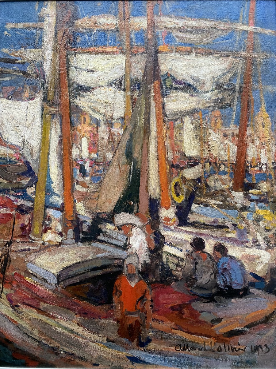 Fernand Allard L’olivier (1883–1933) – ' Harbor Scene – Port Of Palermo '-photo-4